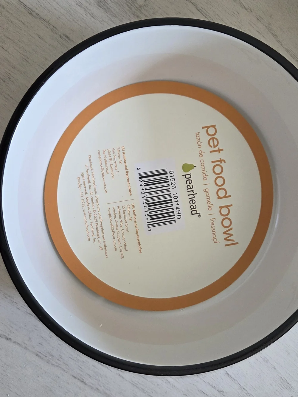Pearhead Ceramic Dog Bowl Extra Large 8 Cup - Puppy Faces Pattern, XL 64 oz